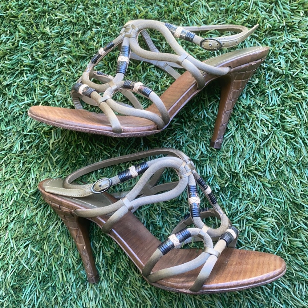 Bottega Veneta Satin Strap Heels